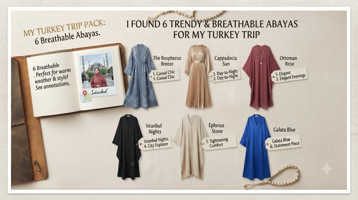 I Found 6 Trendy & Breathable Abayas for My Turkey Trip