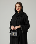 The Lined Elegance Abaya
