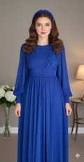 Das viktorianische wallende Maxikleid