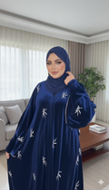 Elegante Samt-Abaya für den Winter