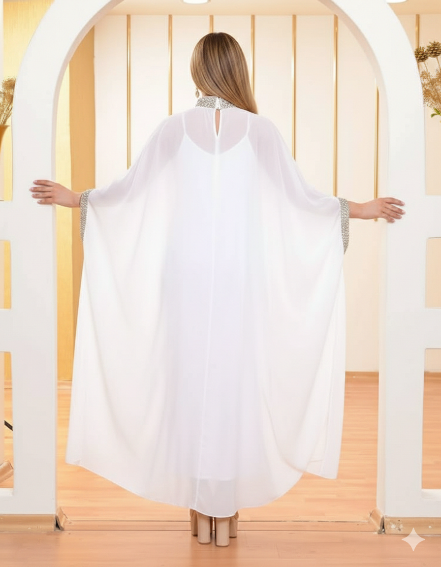 Luxuriöses weißes Abendkleid | Ramadan & Eid Sonderedition