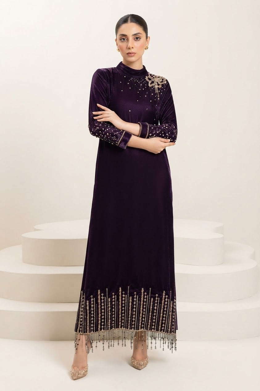 Premium Luxury Velvet Kaftan Dress | Events Wedding Occasion Wear Collection