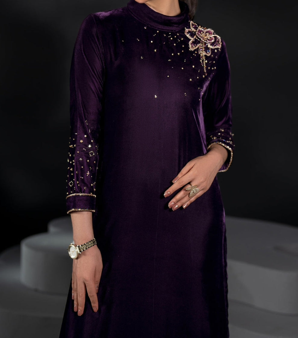 Premium Luxury Velvet Kaftan Dress | Events Wedding Occasion Wear Collection
