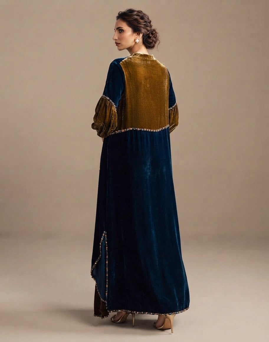 Signature Designer Velvet Kaftan Dress | Events Wedding Occasion Wear Collection