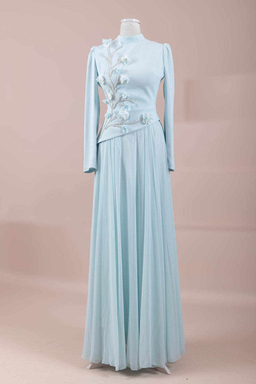 Das Gala-Abend-Top & Rock-Set mit Blumenmuster