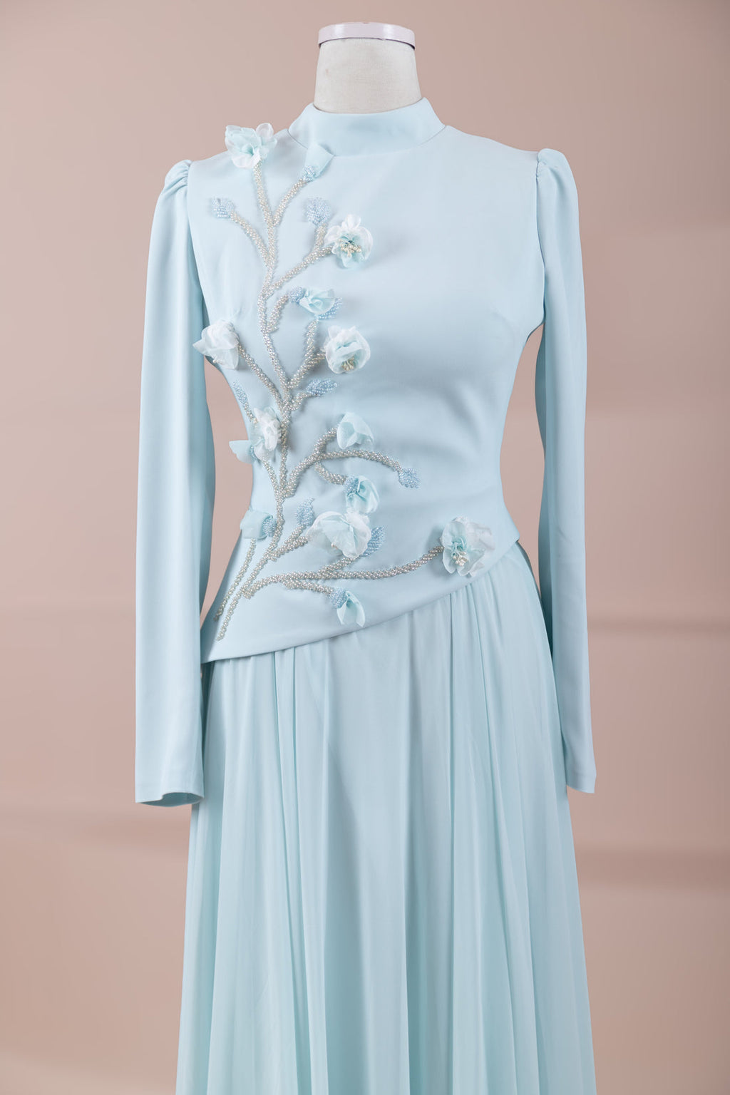 Das Gala-Abend-Top & Rock-Set mit Blumenmuster