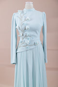 Das Gala-Abend-Top & Rock-Set mit Blumenmuster