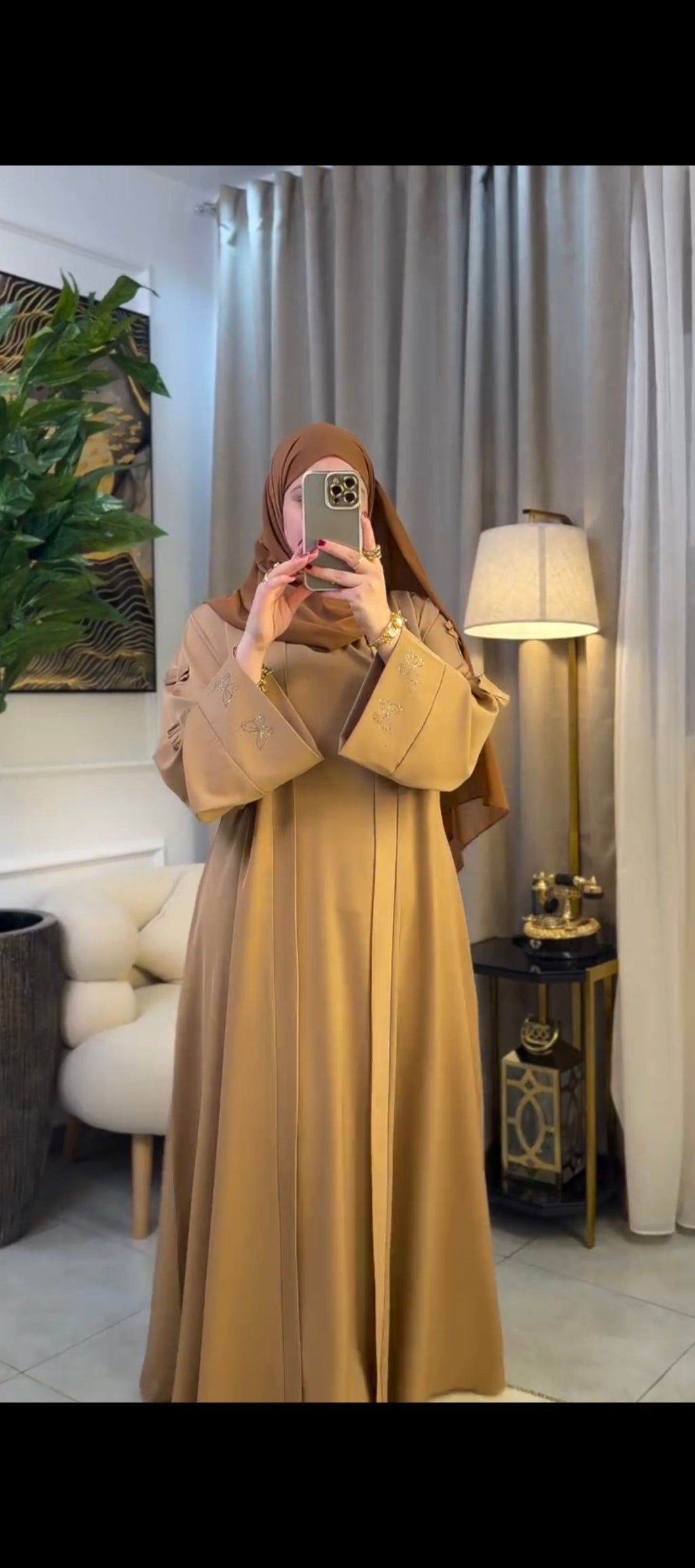 Butterfly Stone Embellished Abaya