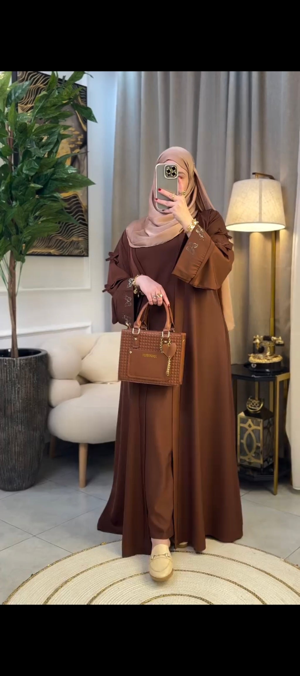 Butterfly Stone Embellished Abaya