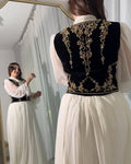 Traditionelles Kleid mit Samtjacke | Eid Sonderedition