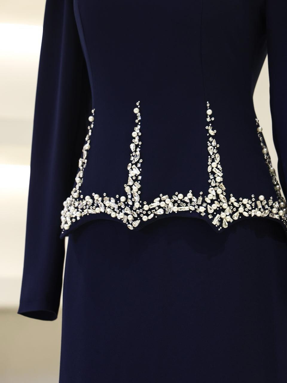 The  Stone Embellished Top & Skirt Set