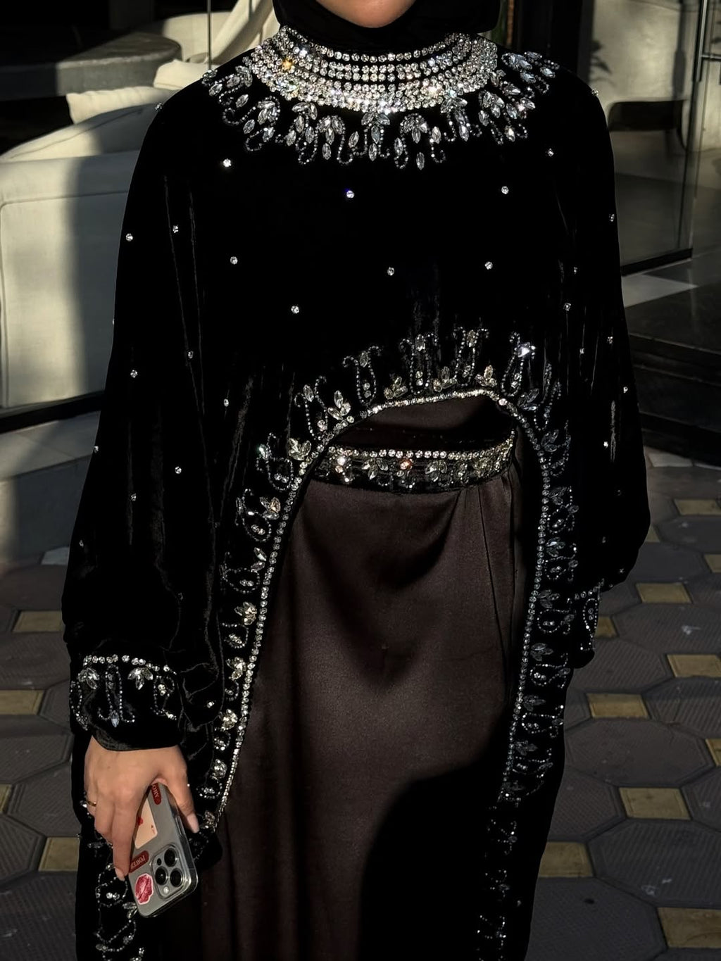 Premium Samt Abaya Kleid | Eid Sonderedition
