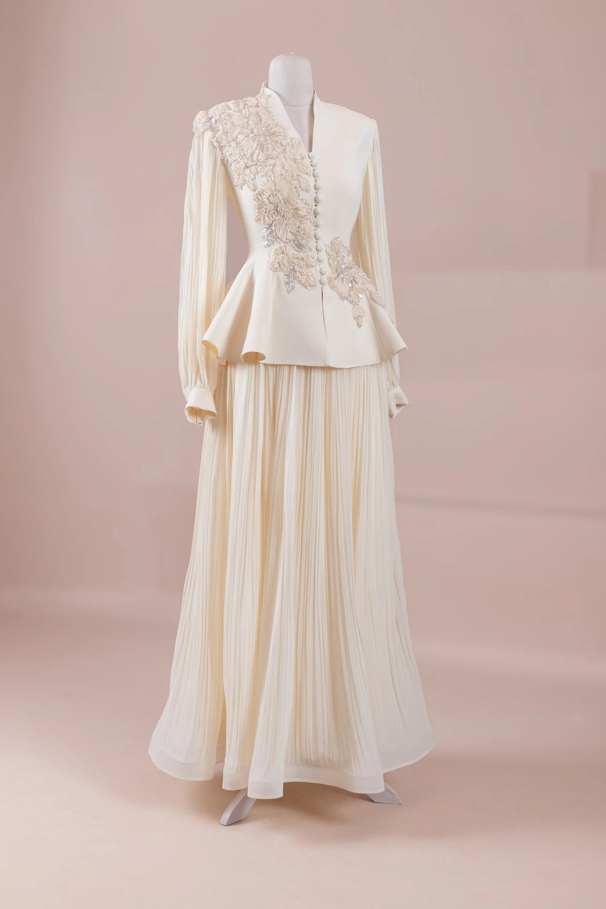Premium Peplum Top and Skirt Set for Women | Elegant Formal Event Wear