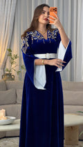 Edles Samt-Abendkleid, hochwertige Winter-Sonderedition