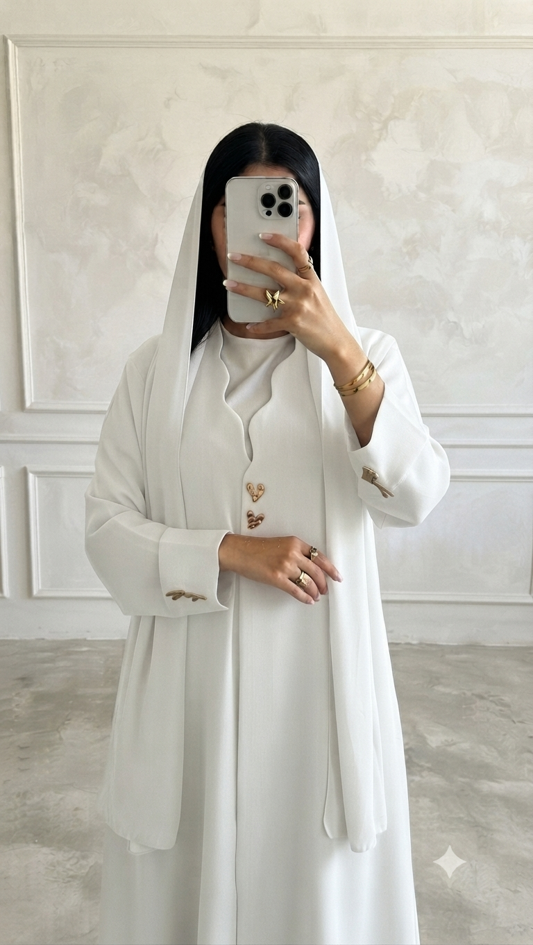 Casual Everyday Lightweight Open Abaya for Women