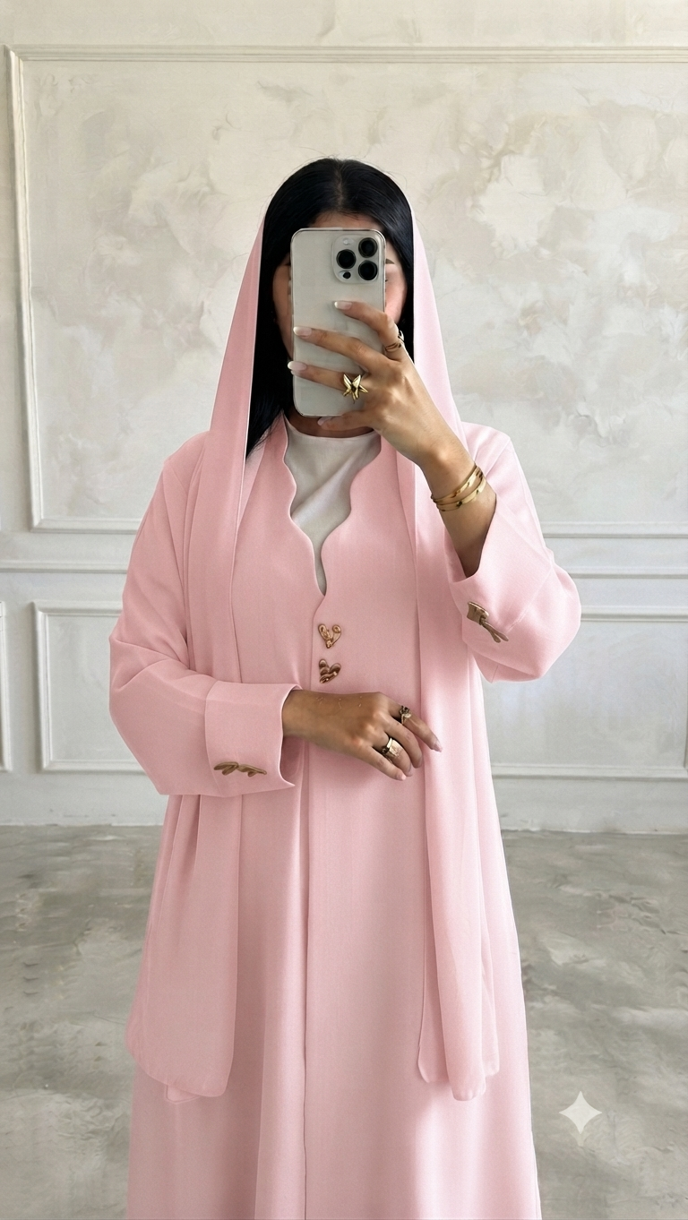 Casual Everyday Lightweight Open Abaya for Women