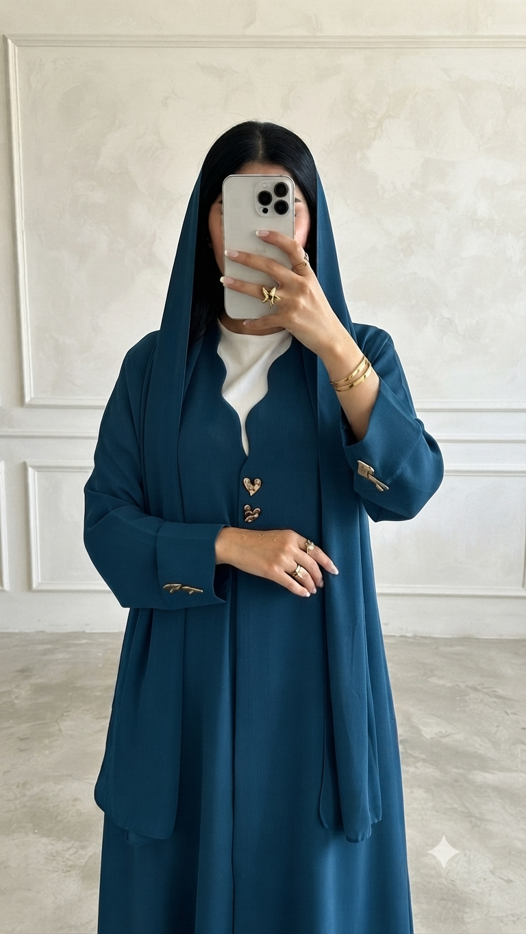 Casual Everyday Lightweight Open Abaya for Women